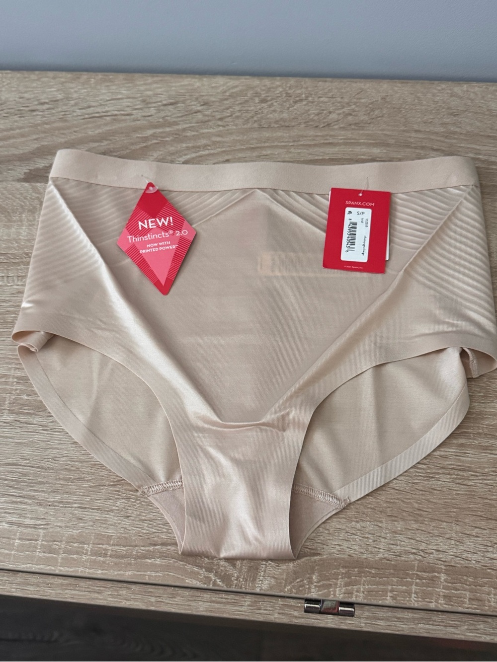 NWT Spanx Thinstincts 2.0 Seamless High-Waist Brief - Nude Size Small